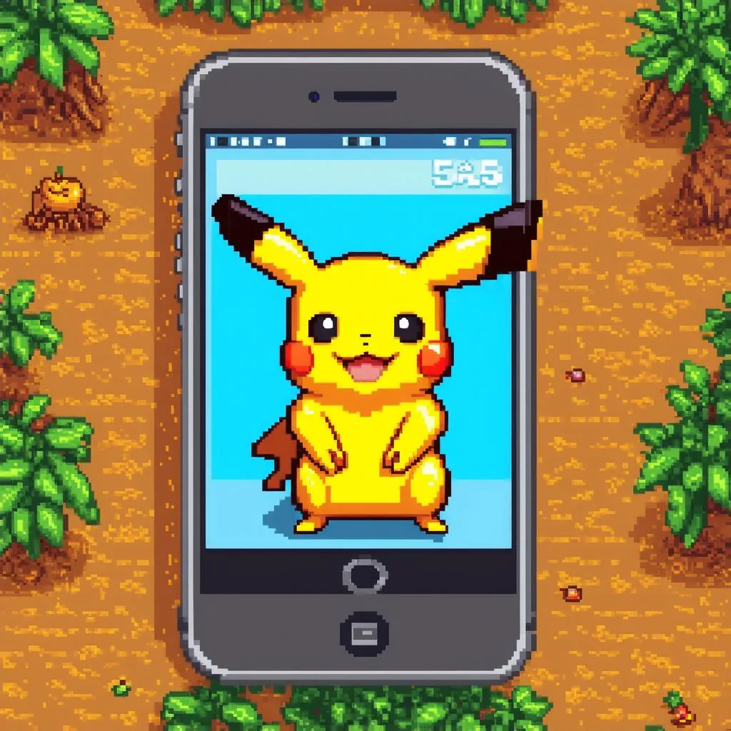 iPhone 5 Chơi Game Pikachu