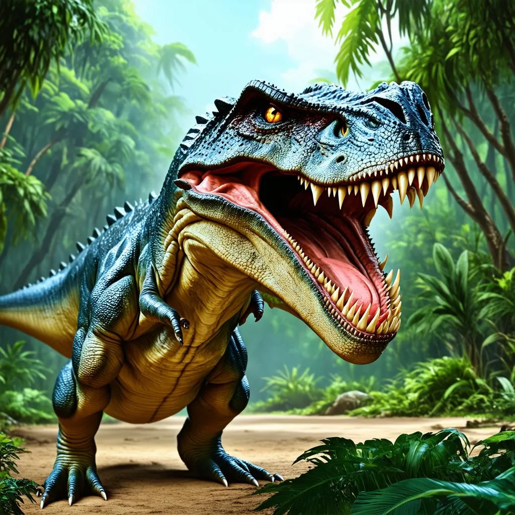 khủng long T-Rex gầm thét