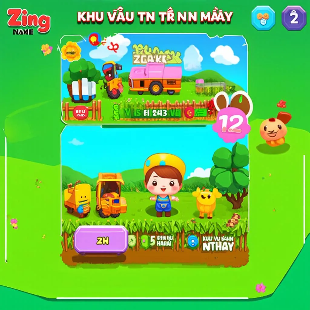 Game Khu Vườn Trên Mây Trên Zing Me