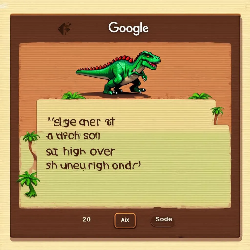 Google Dinosaur game high score