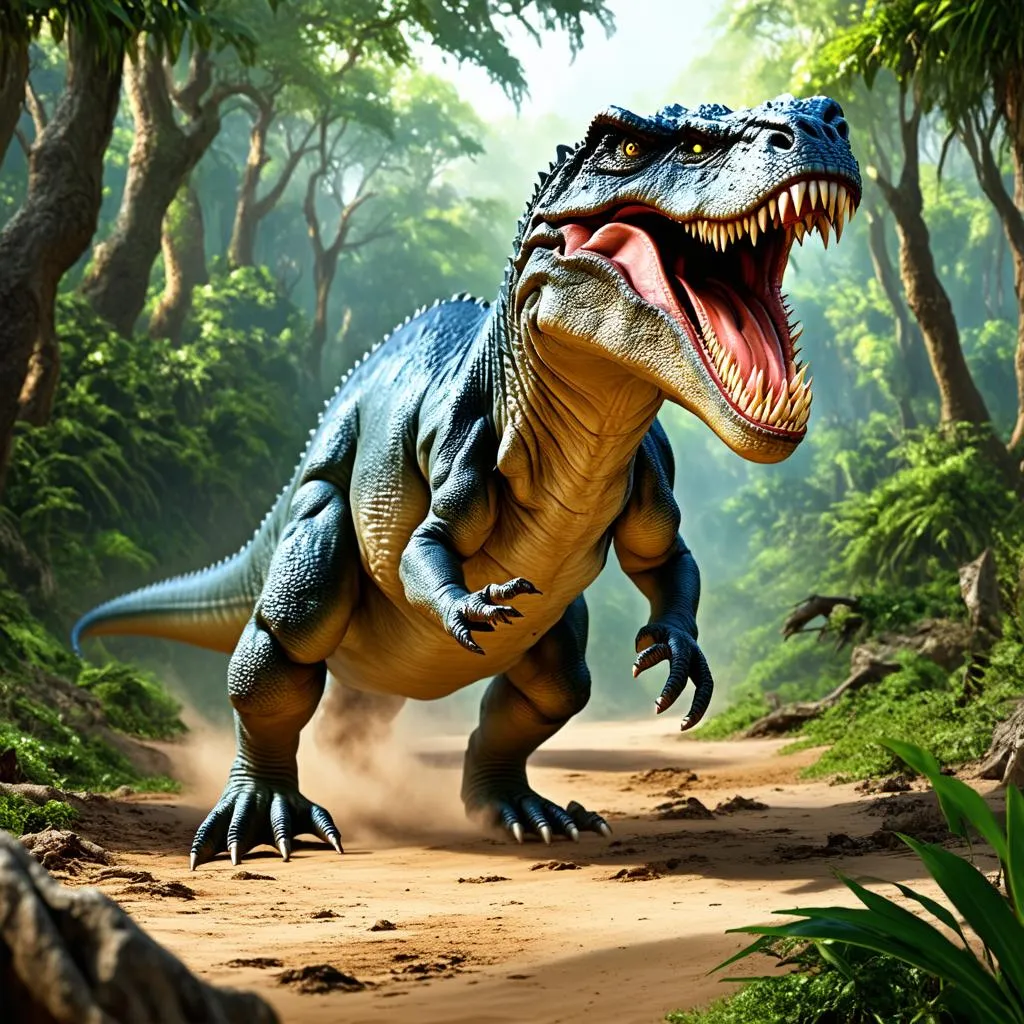 Khủng long Tyrannosaurus Rex gầm rú đầy uy lực