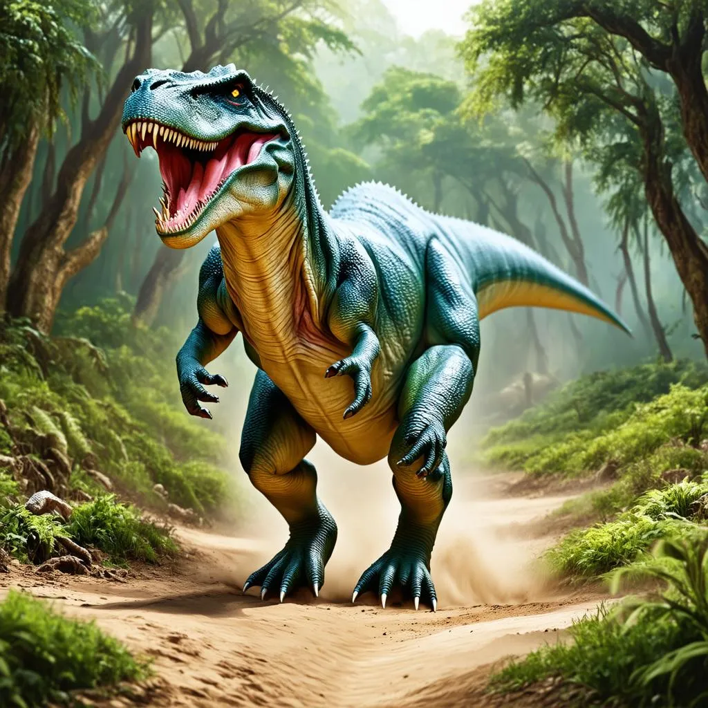 Khủng long Tyrannosaurus trong rừng