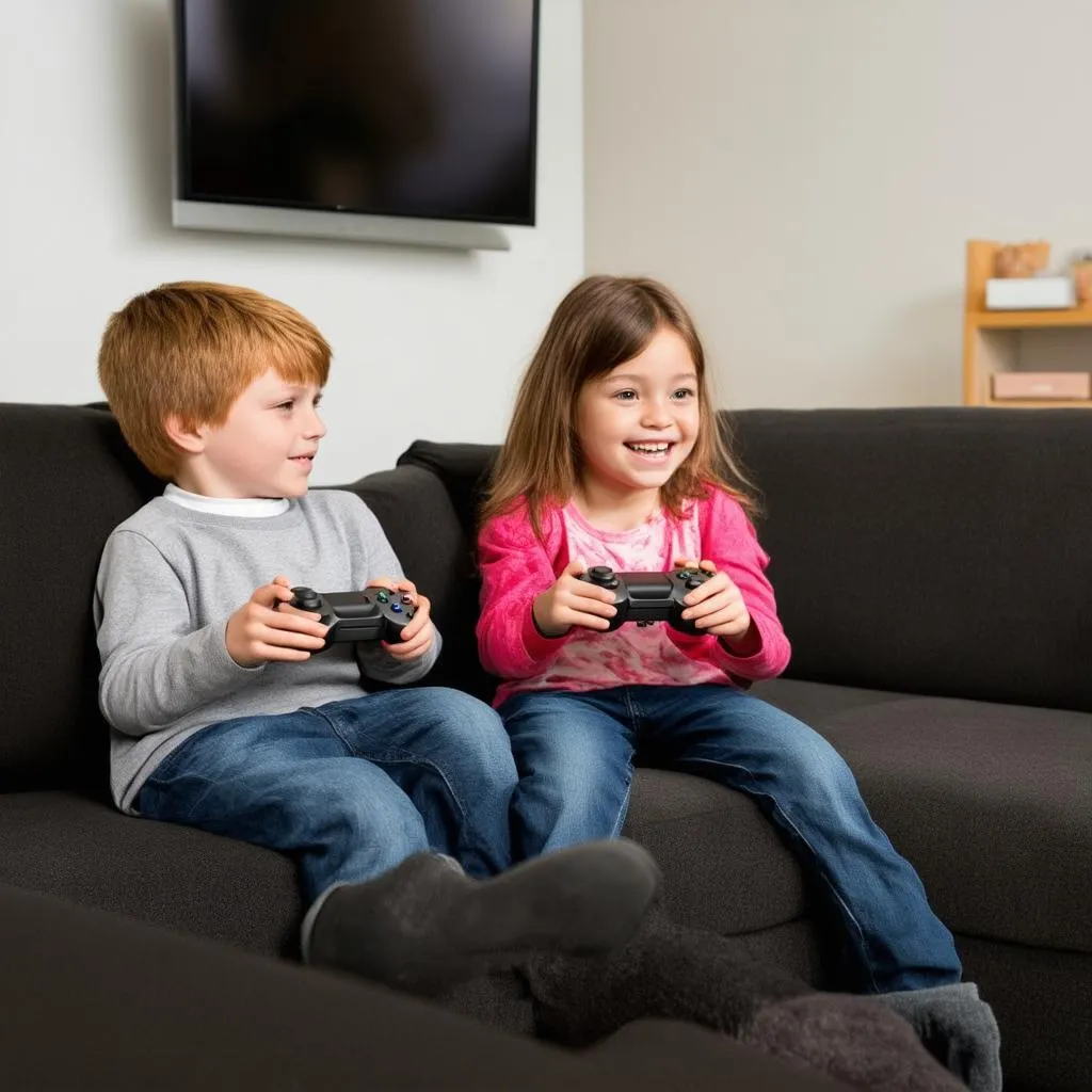 Children playing Paddle Pop game