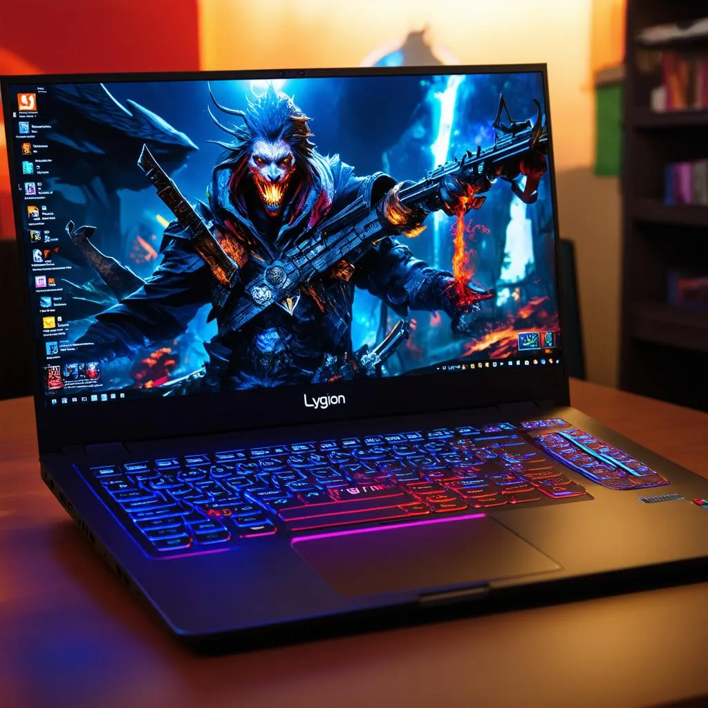 Laptop gaming Legion Y7000 hiển thị game