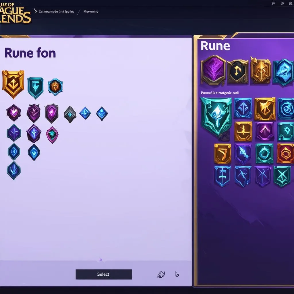 League of Legends Rune Page