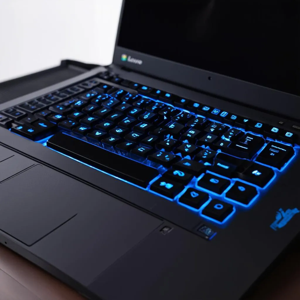 Close-up of a Lenovo Legion Gaming Laptop Keyboard