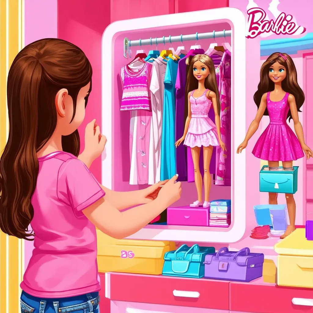 Lựa chọn trang phục cho Barbie