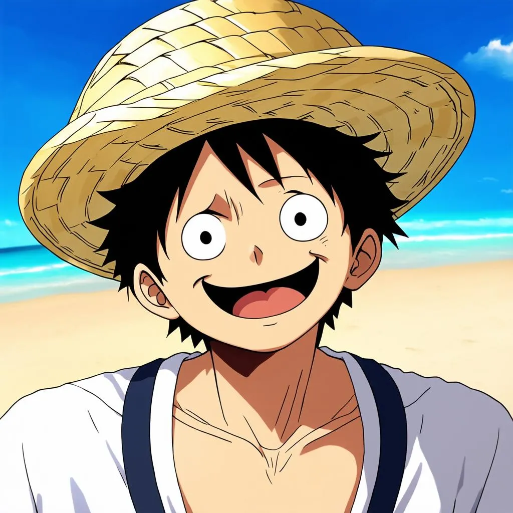 Luffy Mũ Rơm Cười Tươi