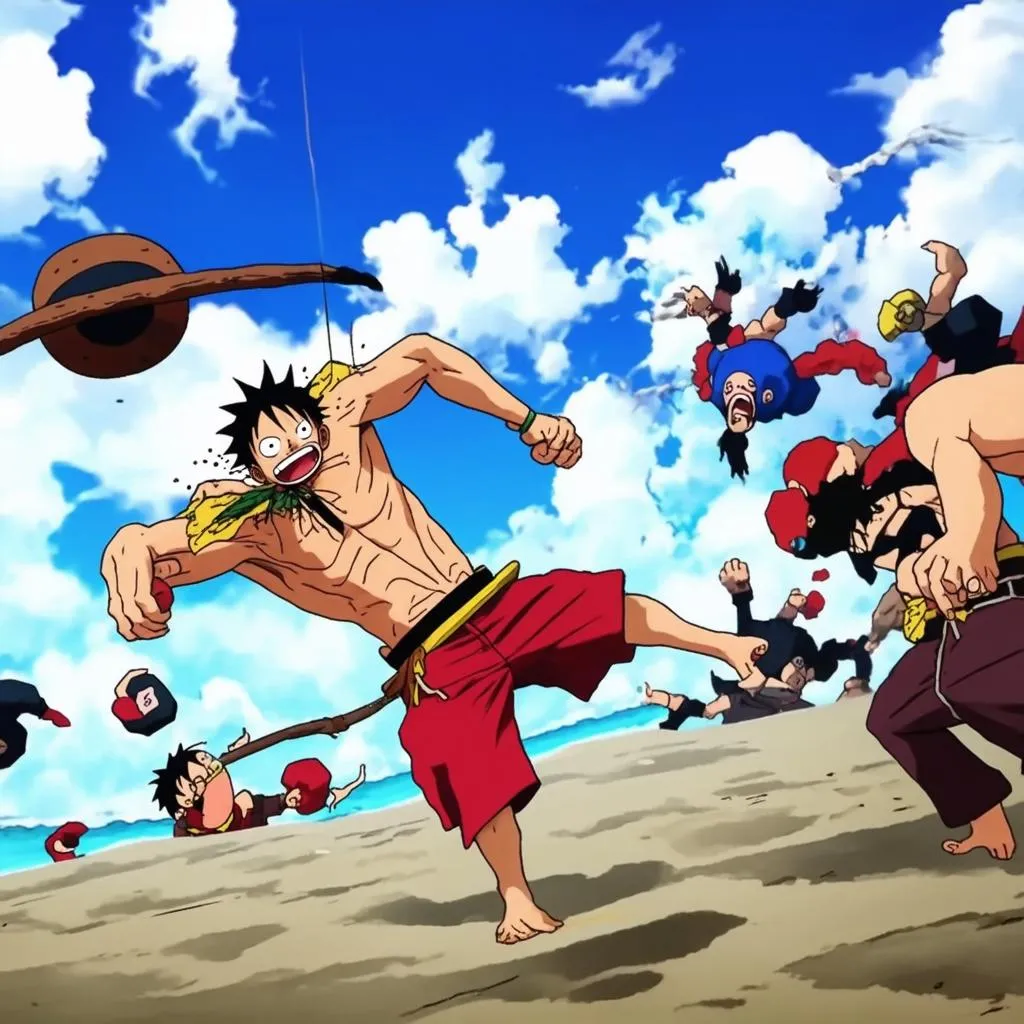 Luffy sử dụng Haki bá đạo