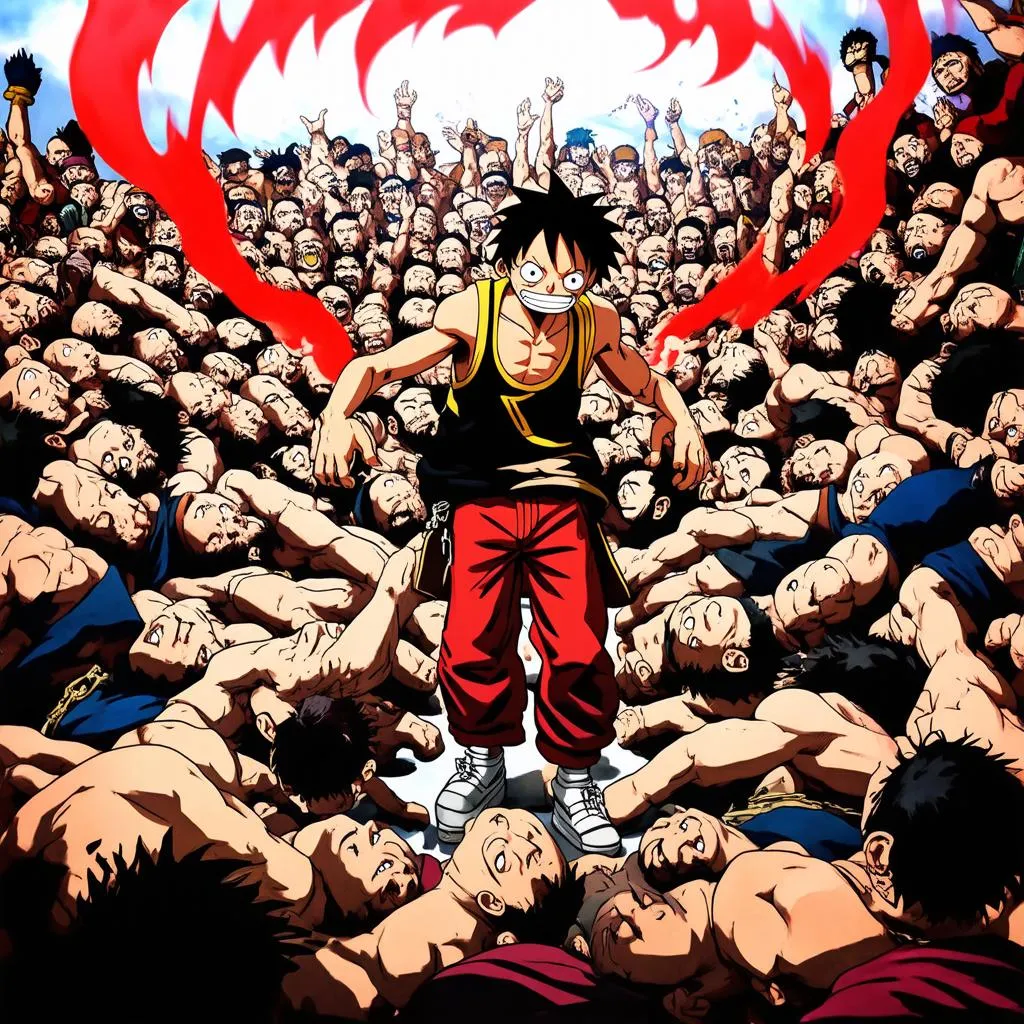 Luffy sử dụng Haki Bá Vương