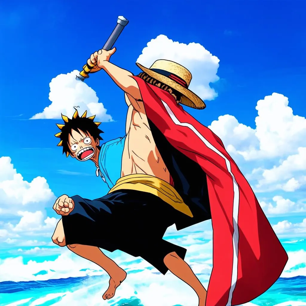 Luffy sử dụng haki bá vương