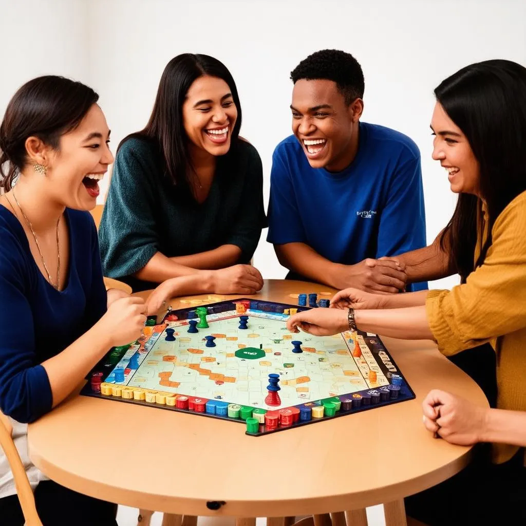 Group of people playing werewolf game