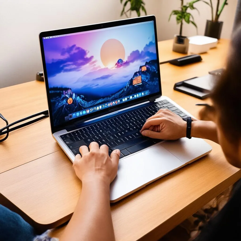 macbook pro 2019 being used for playing game