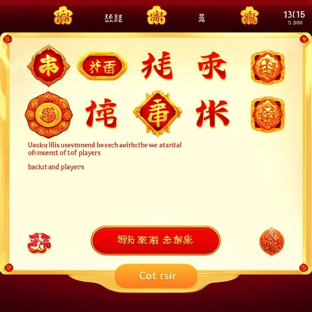 Game app screen phong thủy