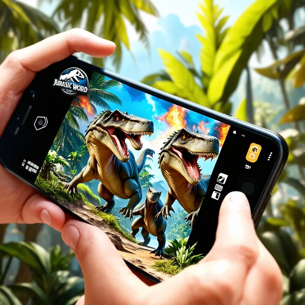 Màn hình game Jurassic World trên điện thoại