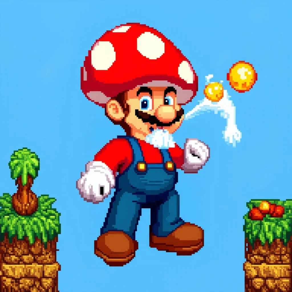 Mario Eating Super Mushroom