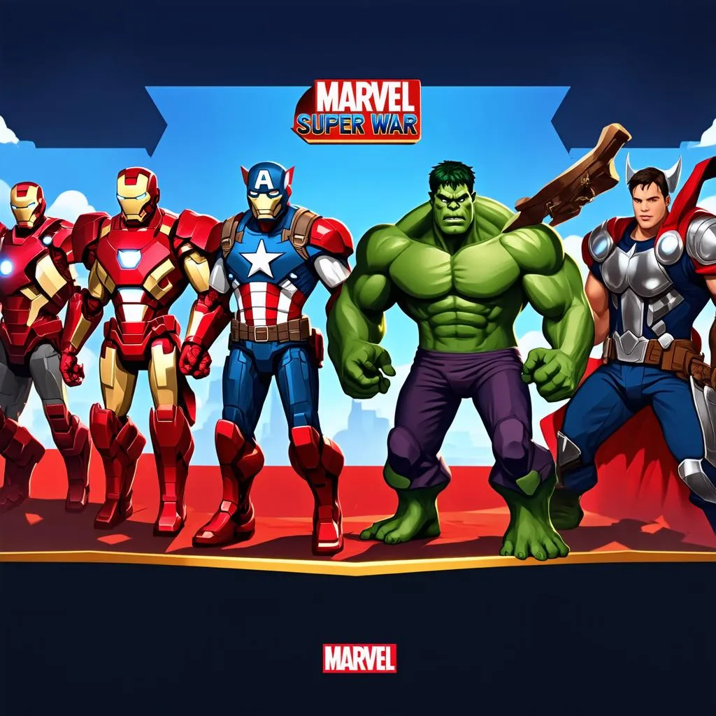 Giao diện chính Marvel Super War