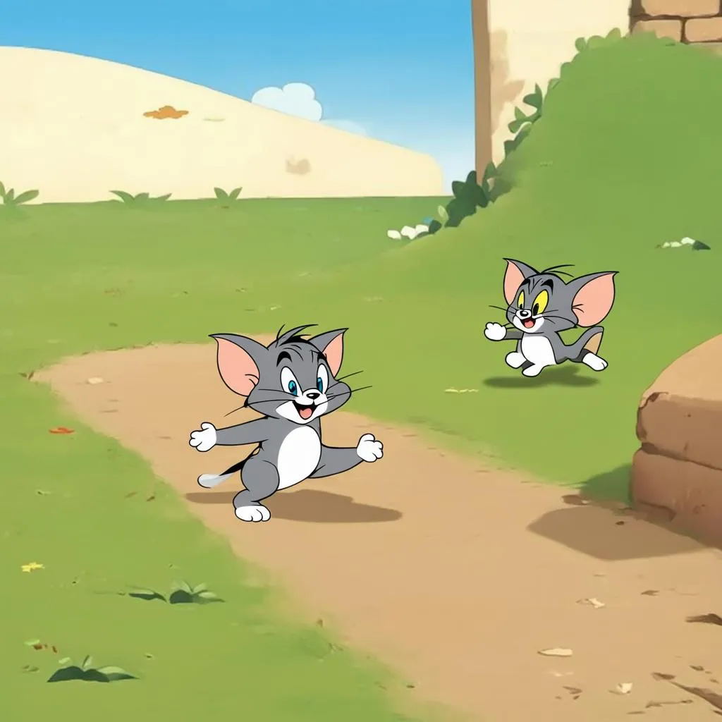 Mèo Tom và chuột Jerry trong game đặt bay