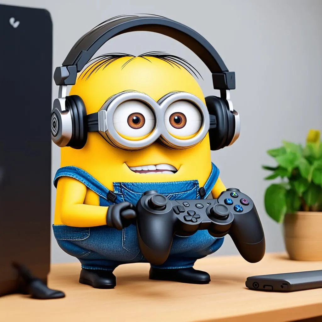 Minion chơi game