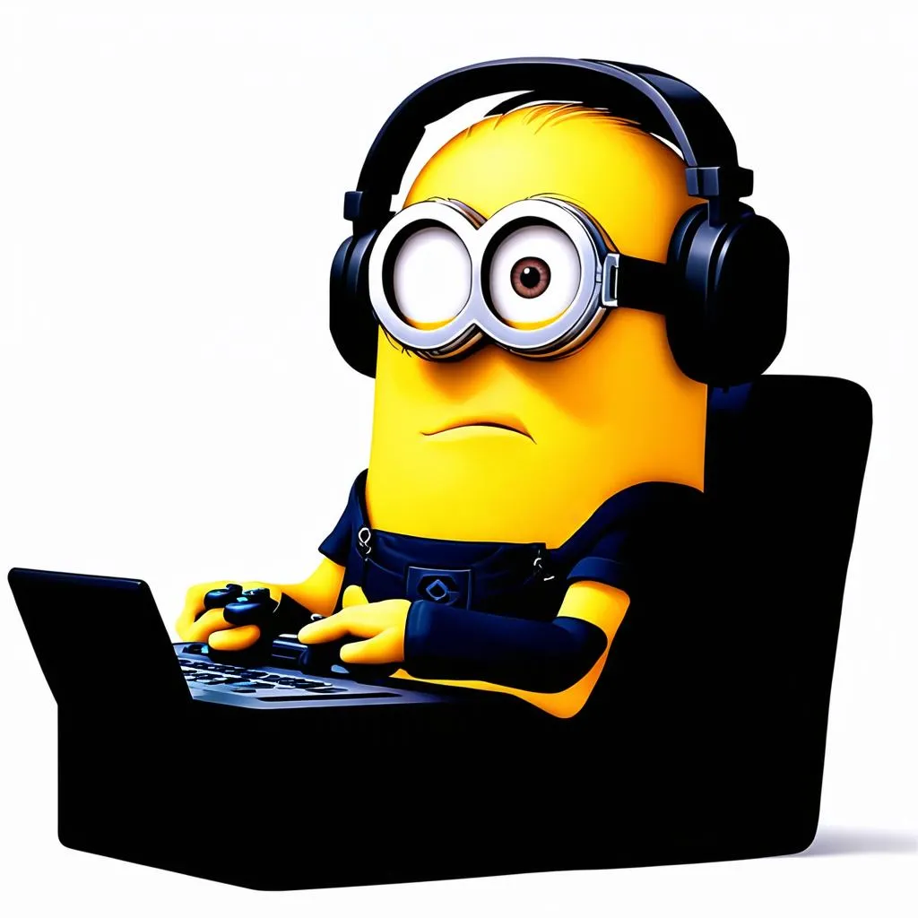 Minion đang chơi game