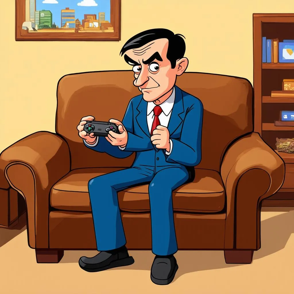 Mr Bean chơi game