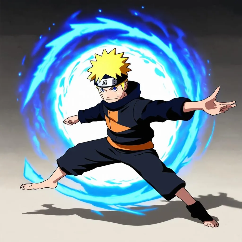 Naruto Uzumaki tung Rasengan