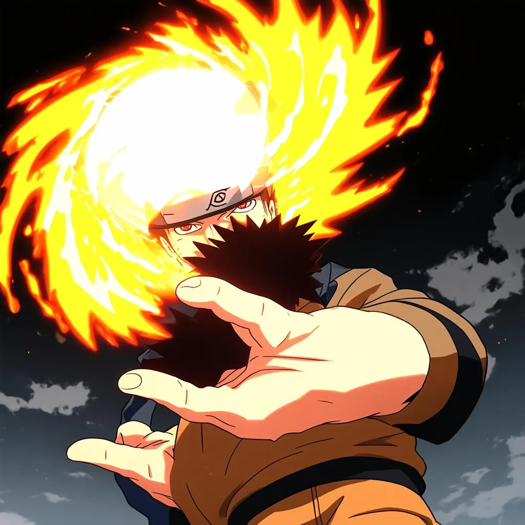 Naruto Uzumaki tung Rasengan