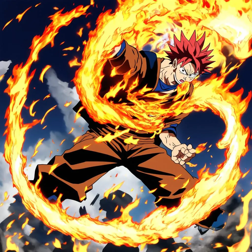 Natsu Dragneel in Action