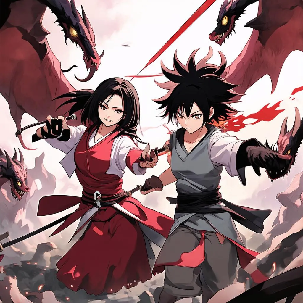 Nezuko and Tanjiro in Demon Slayer Game