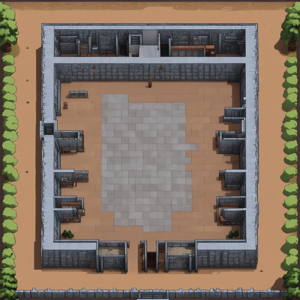 Nhà tù trong game Prison Architect