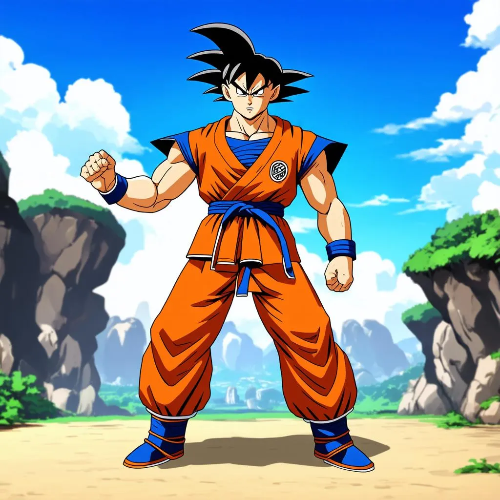 Nhân vật Goku trong game 7 Viên Ngọc Rồng 2.9