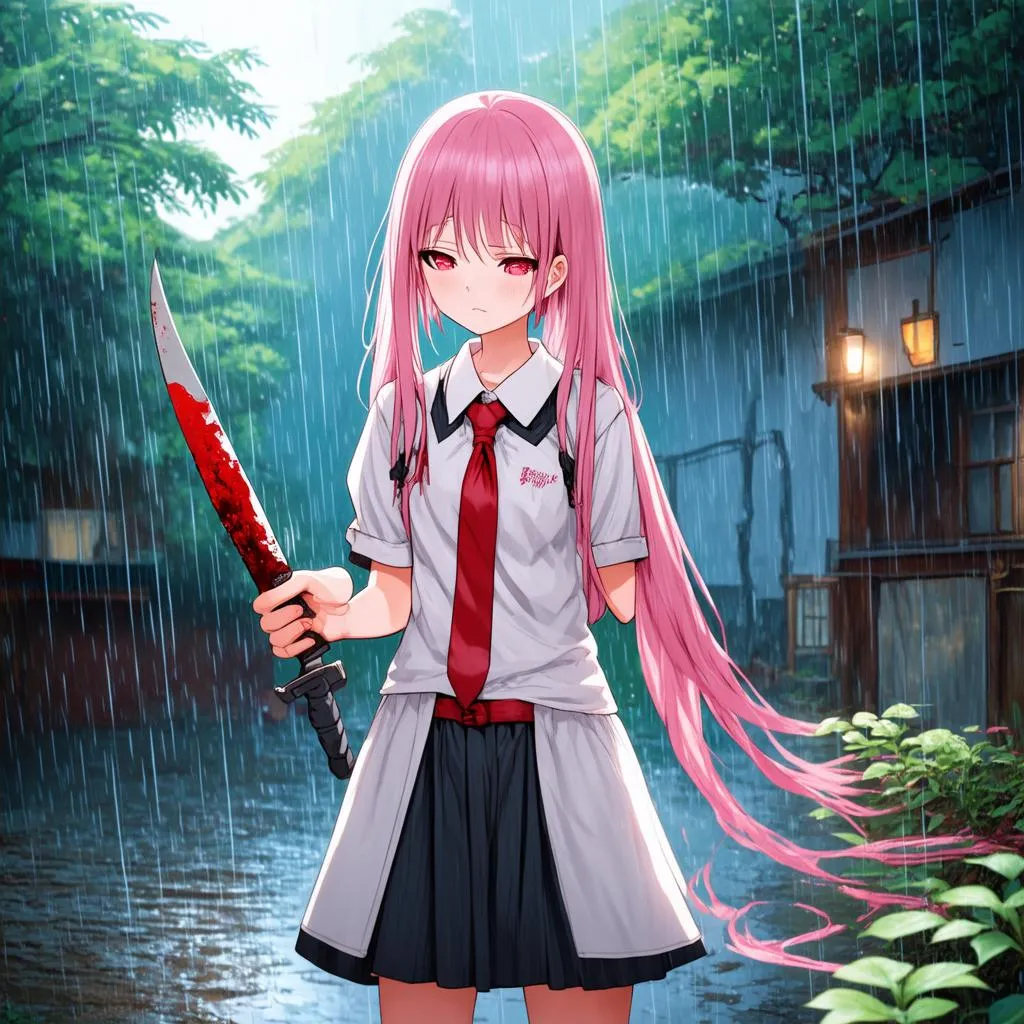 yandere cầm dao