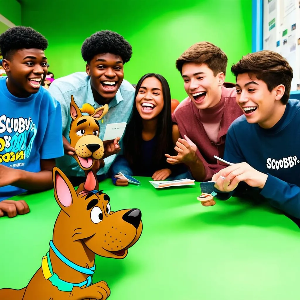 Nhóm bạn trẻ chơi game Scooby Doo