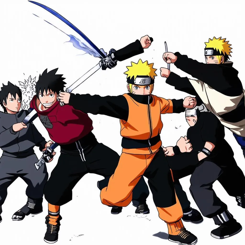 Nhóm Naruto chiến đấu