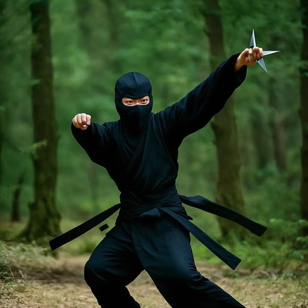 Ninja Sử Dụng Phi Tiêu