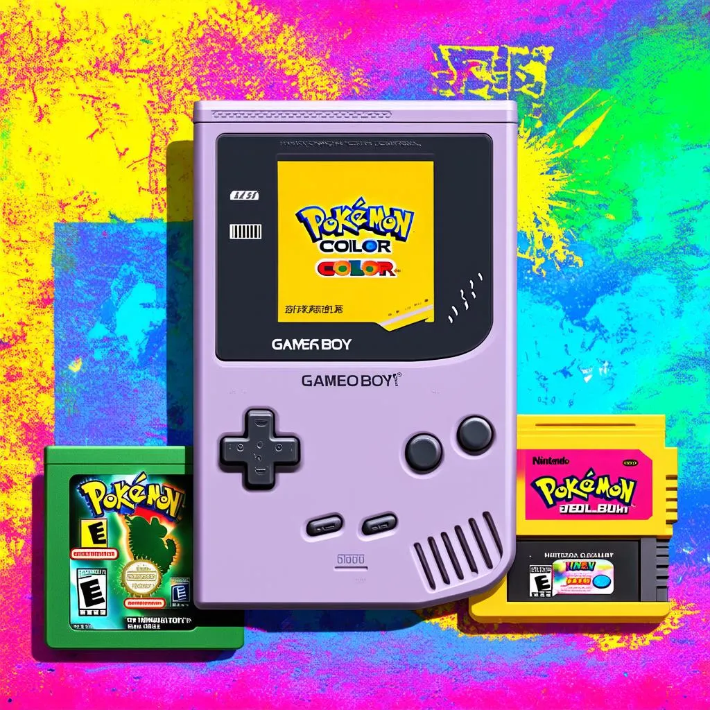 Nintendo Game Boy playing Pokémon