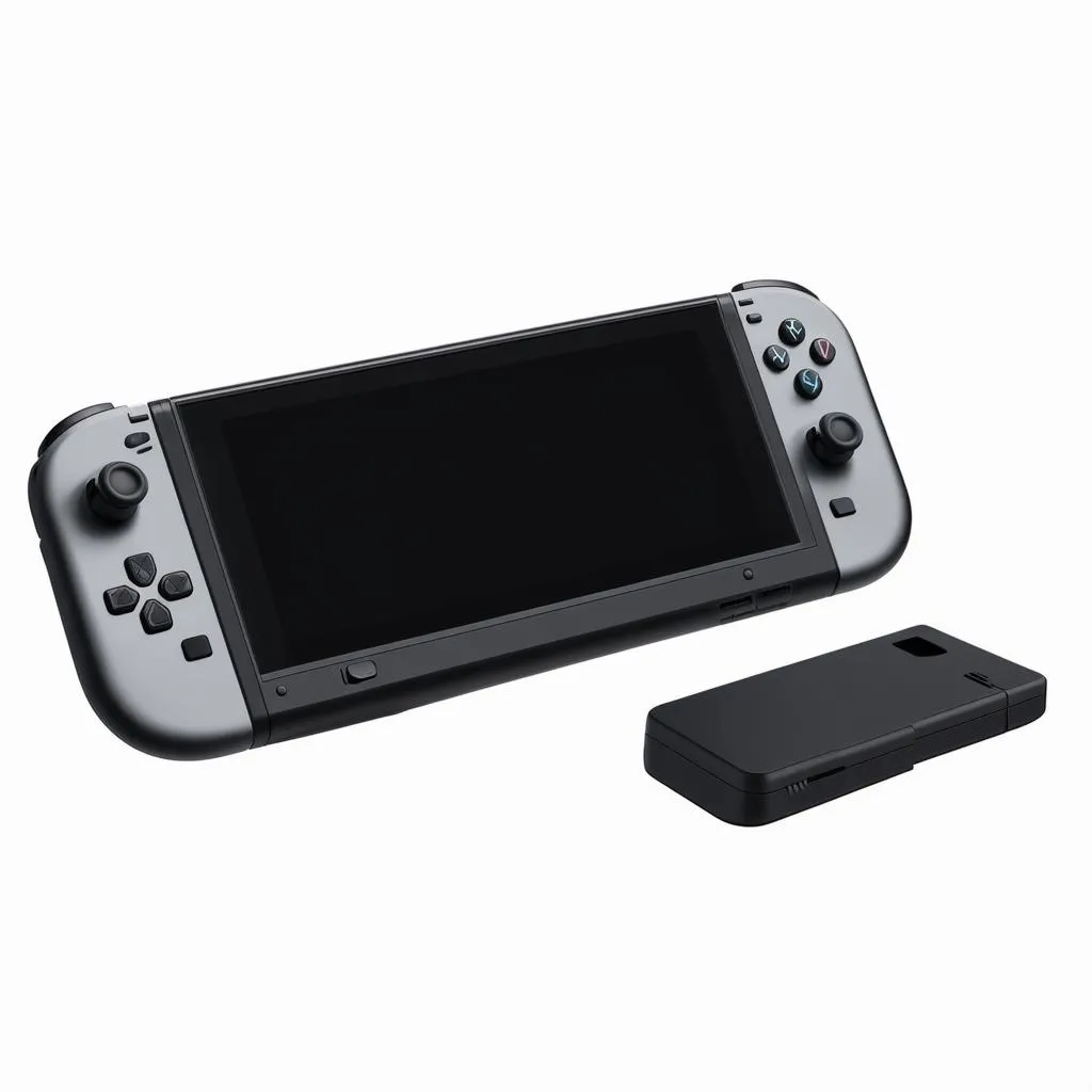 Nintendo Switch console with controllers