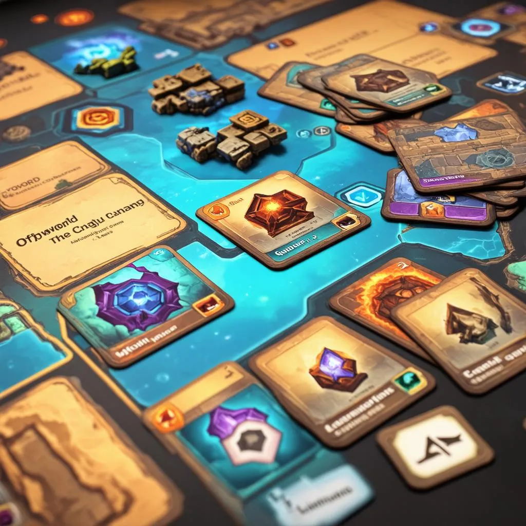 Các thành phần của board game Offworld Trading Company