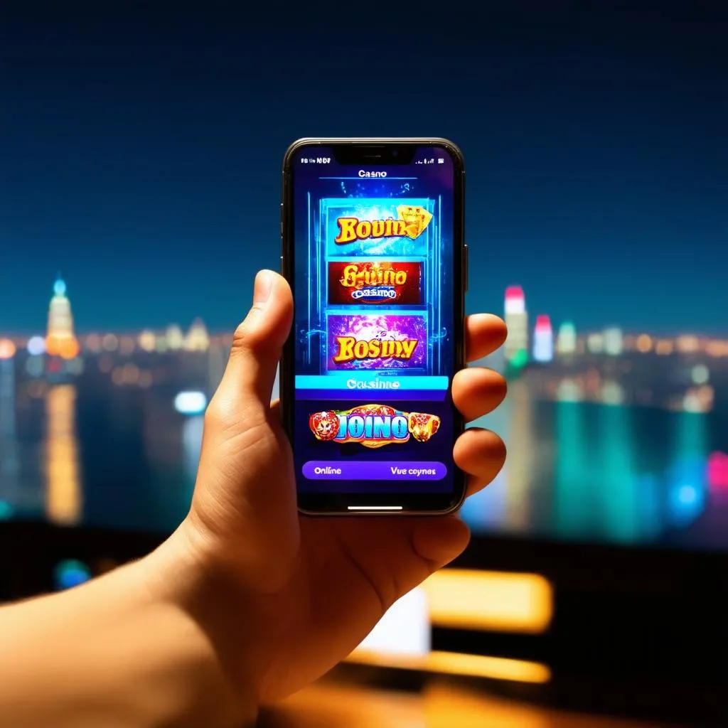 Online casino games on mobile phone