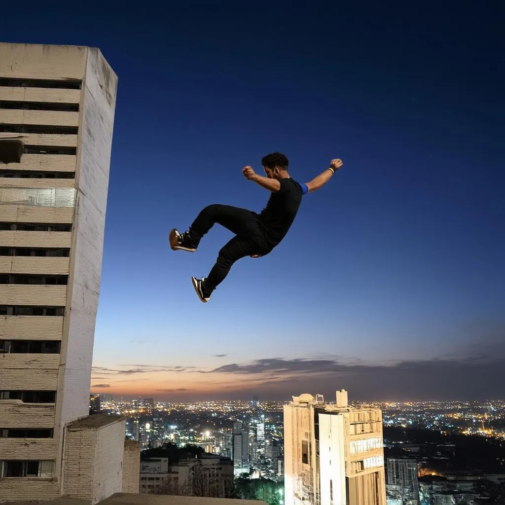 Parkour trên mái nhà