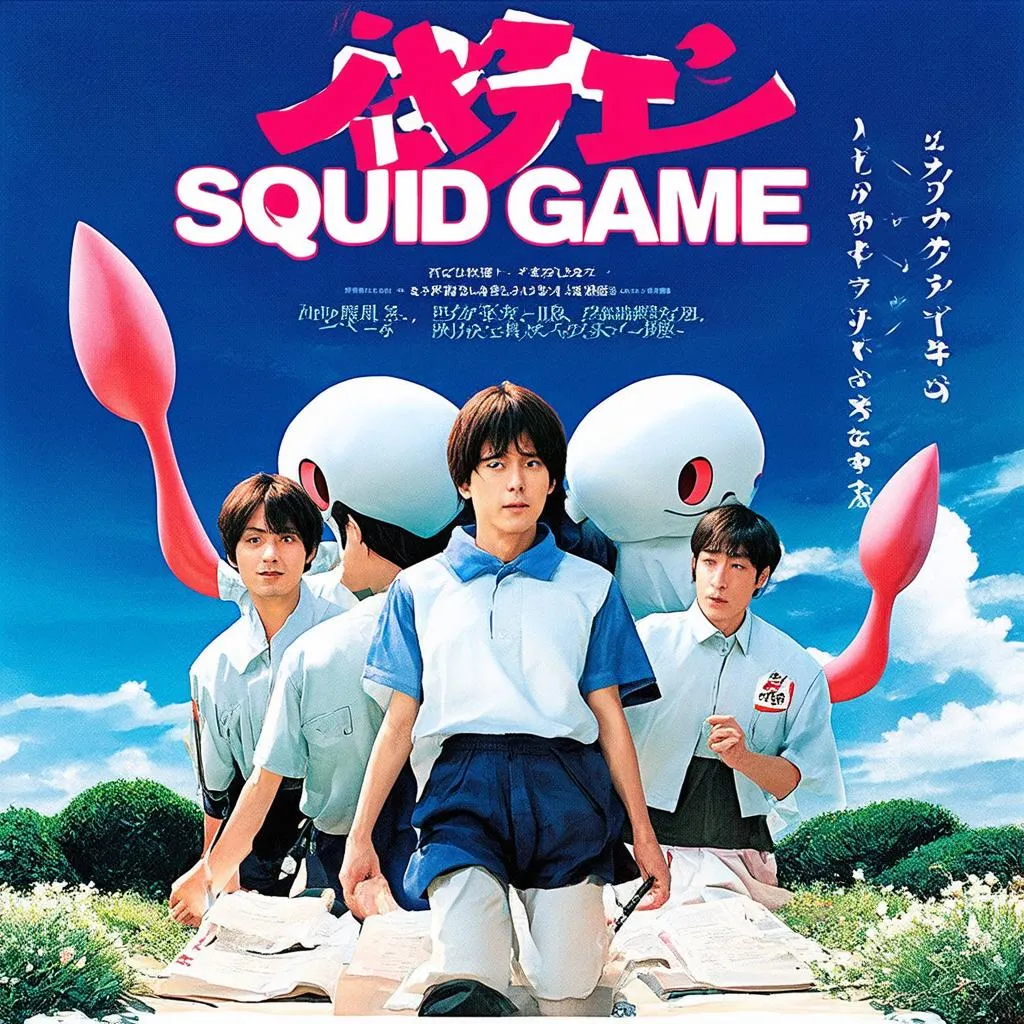 Poster phim Squid Game phiên bản Nhật Bản