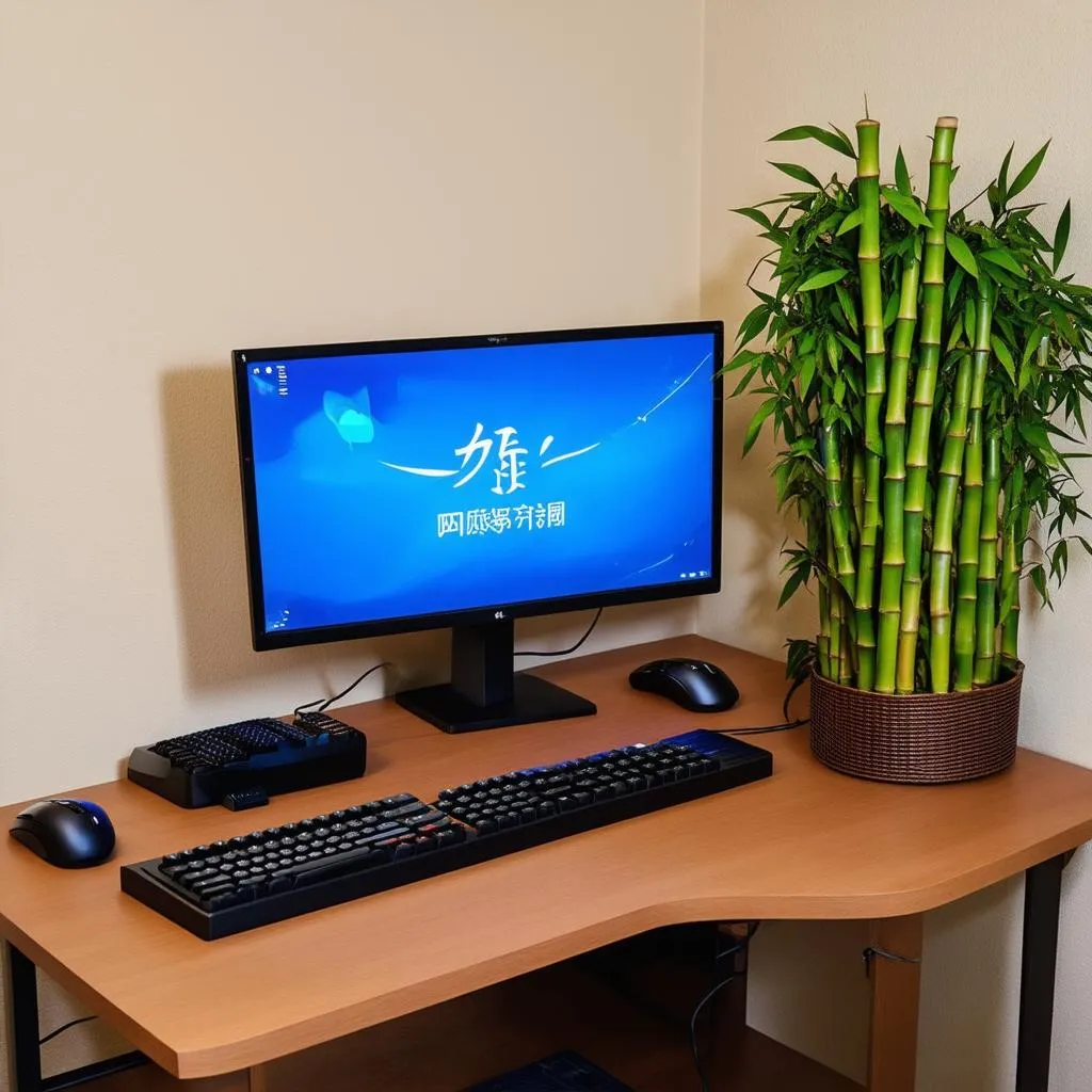 Gaming Setup with Feng Shui elements