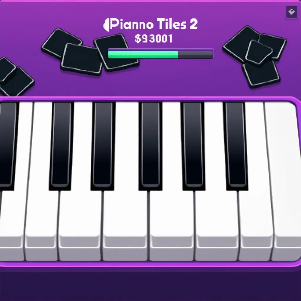 Giao diện khi chơi Piano Tiles 2