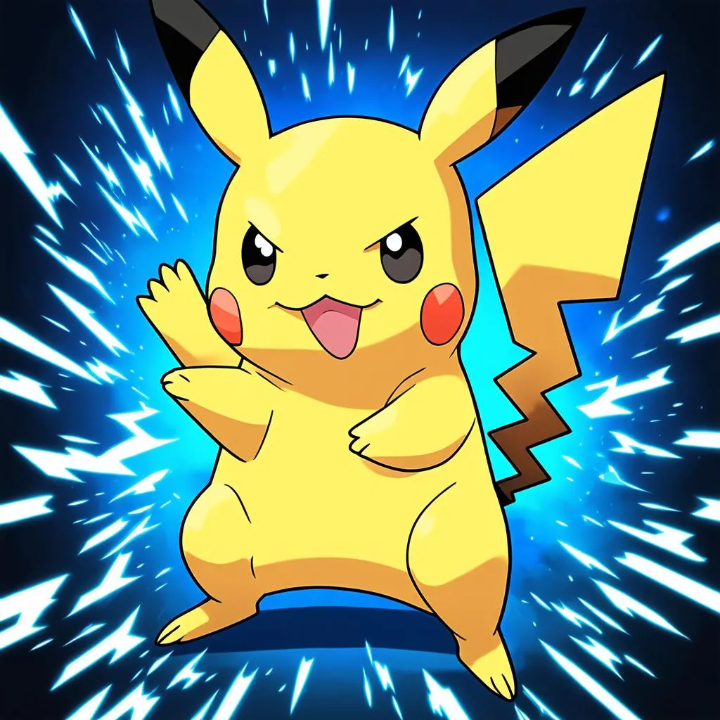 Pikachu using Thunderbolt