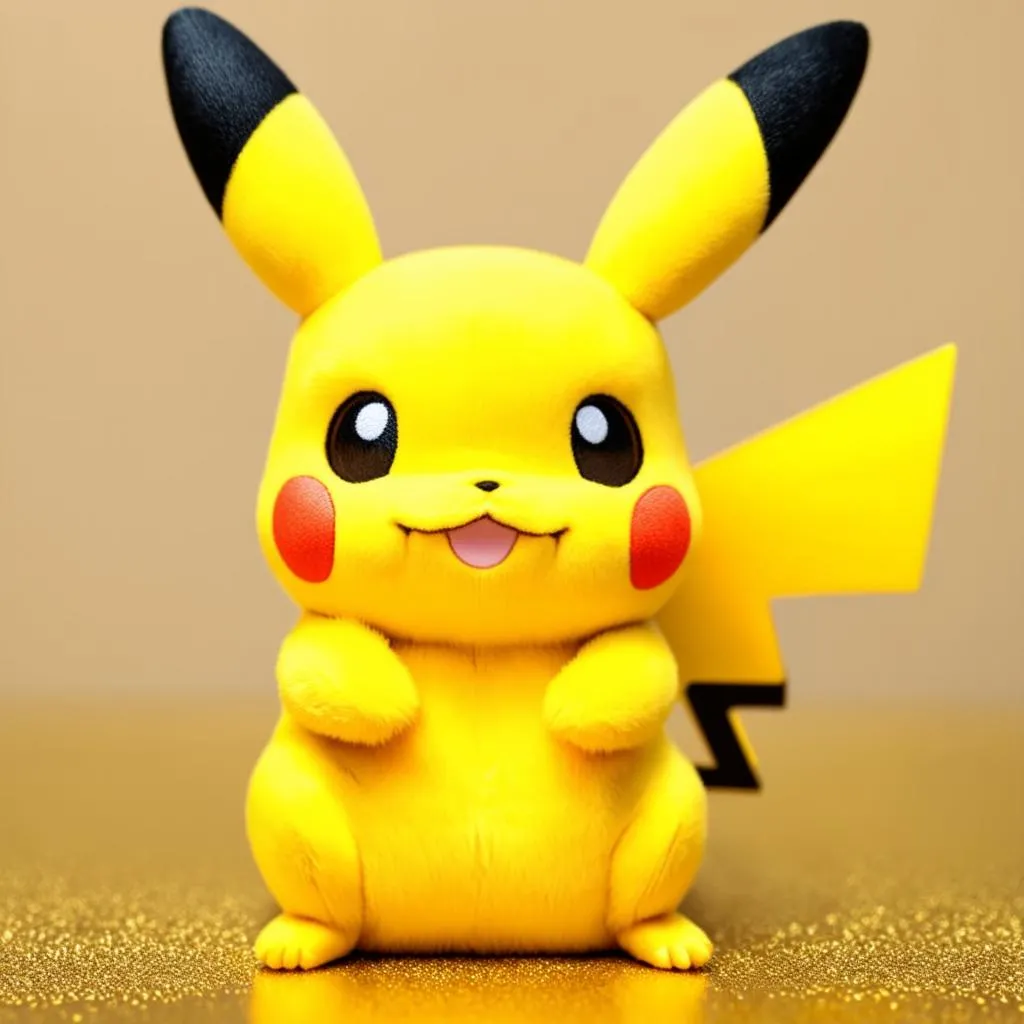 Pikachu trên nền vàng