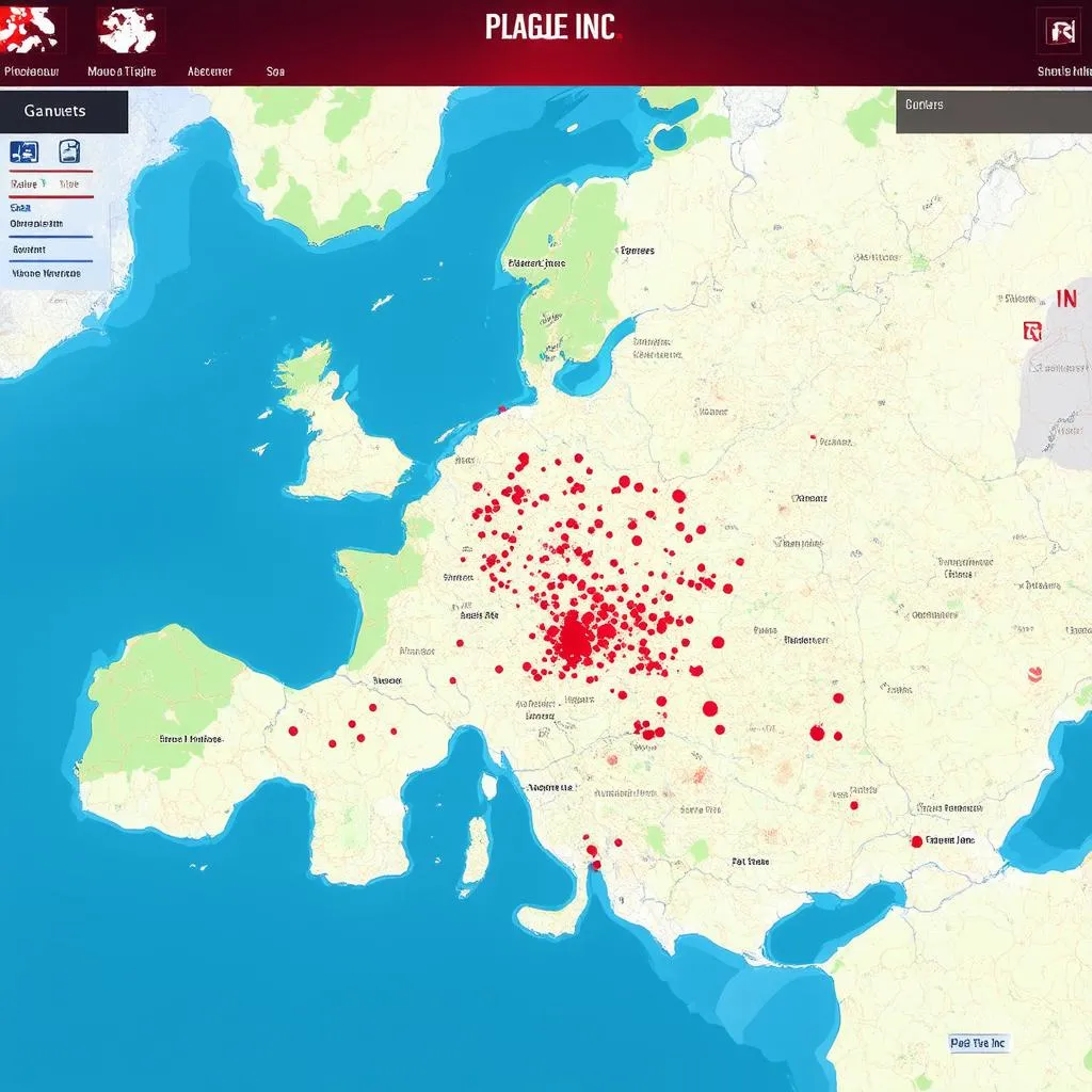 Giao diện game Plague Inc.