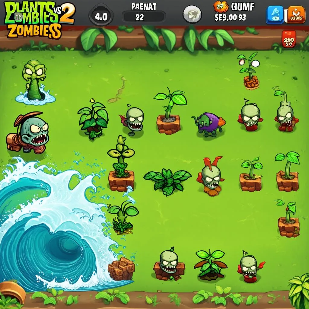 Gameplay Plants vs Zombies 2