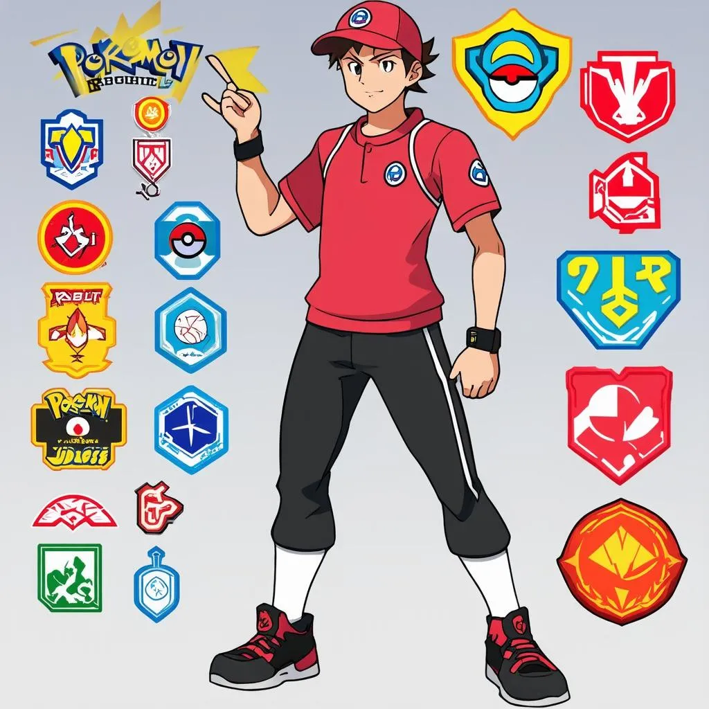 Pokemon Trainer with Badges