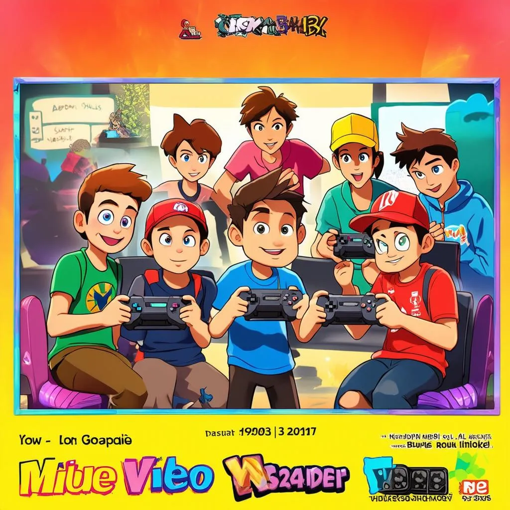 Poster phim hoạt hình về đề tài game