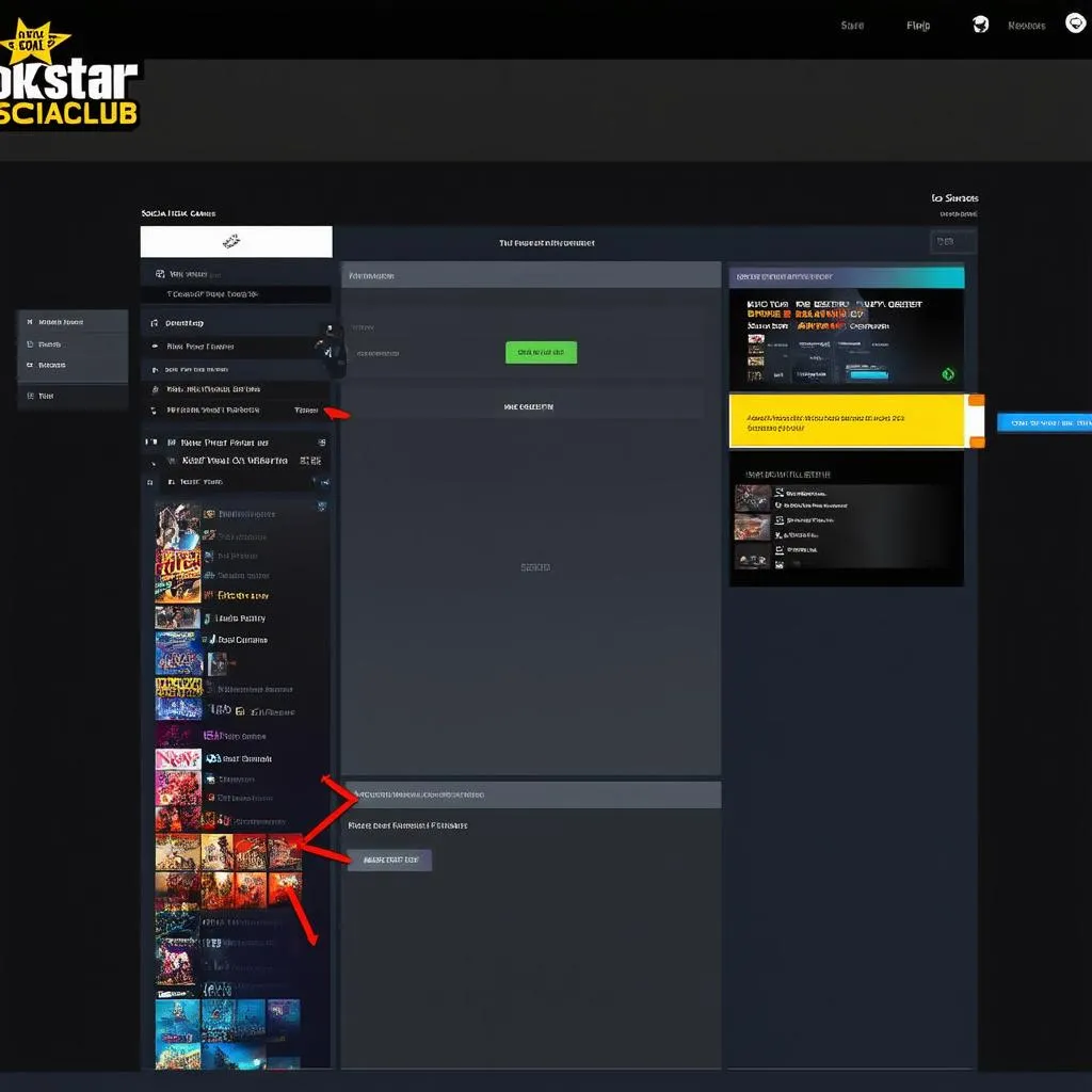 Giao diện Rockstar Games Social Club